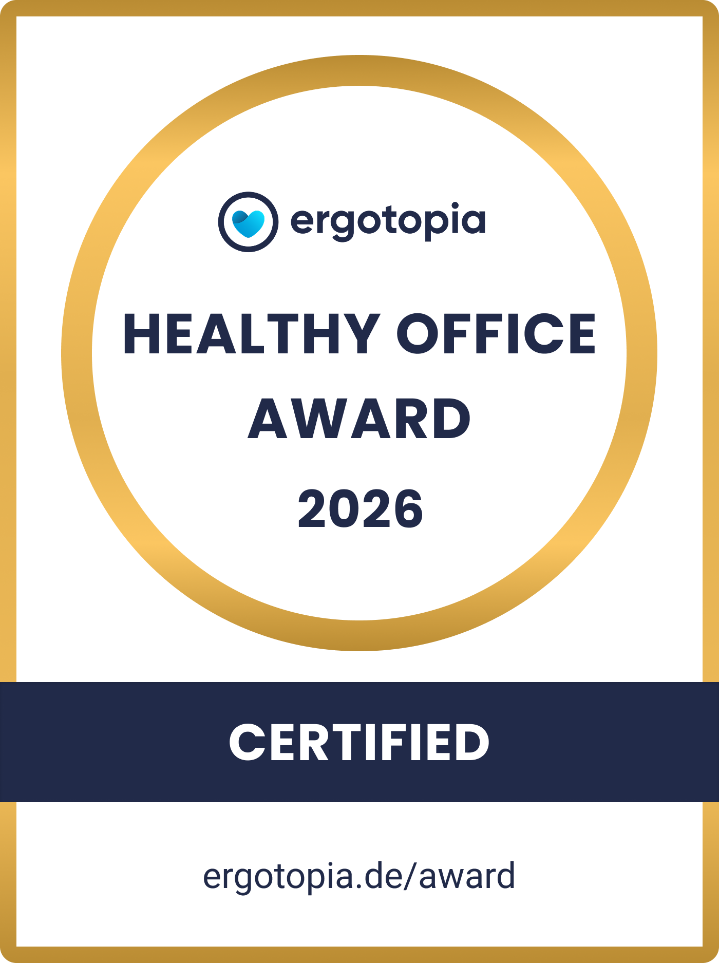 Ergotopia Healthy Office Award 2026 – vitalents